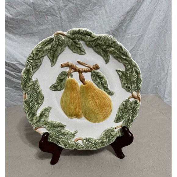 Charter Club Home ~ One Summer Grove Pear & Plum Plate ~ 8.75" D - Picture 1 of 9
